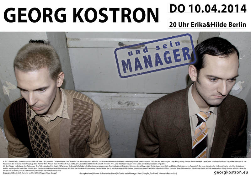 Georg Kostron und sein Manager spielen Blüte des Lebens