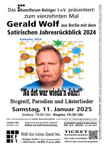 "Na det war wieda‘n Jahr!" Satirischer Jahresrückblick mit dem Kabarettisten Gerald Wolf 