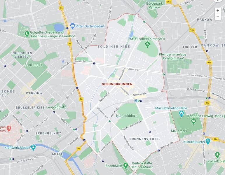 Im Ortsteil Gesundbrunnen und drumherum – oder Veränderungen begehen.