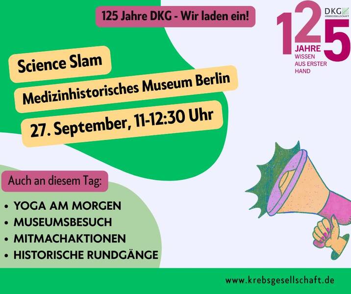 125 Jahre Deutsche Krebsgesellschaft: Science Slam in der Hörsaalruine des Medizinhistorischen Museums