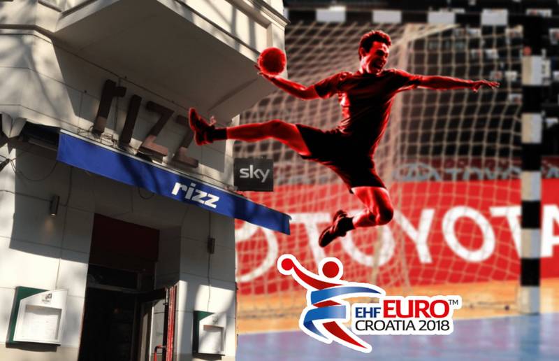EHF Euro Handball EM Final on big screen in Kreuzberg, Berlin