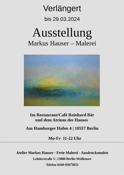 Ausstellung: Bewegt - Markus Hauser, Malerei (Mo - Fr)