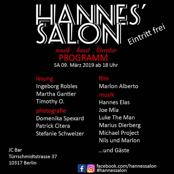 Hannes' Salon - musik . kunst . literatur