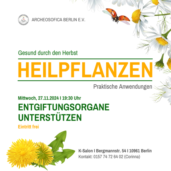 Gesund durch den Herbst - Heilpflanzenabend "Entgiftungsorgane unterstützen"
