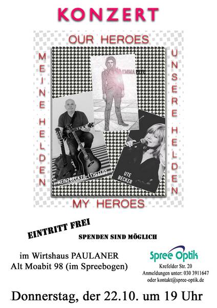 Gitarre und Gesang aus 5 Jahrzehnten im Wirtshaus Paulaner im Spreebogen