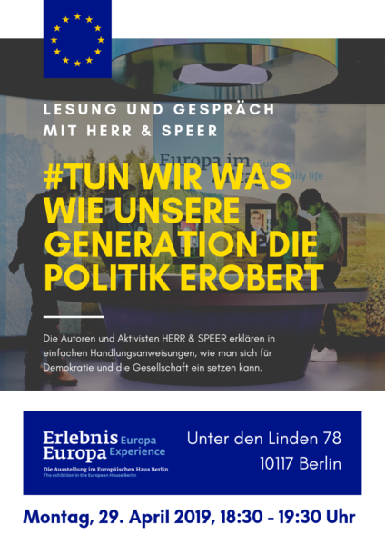 Lesung und Gespräch mit Herr & Speer im Erlebnis Europa