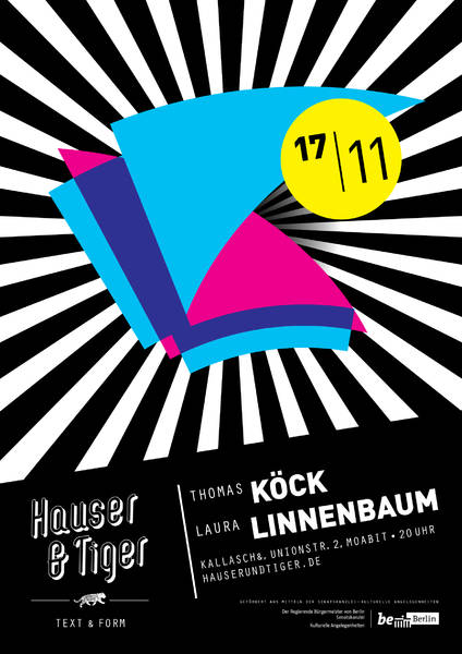Hauser & Tiger - Literaturreihe mit Thomas Köck und Laura Linnenbaum