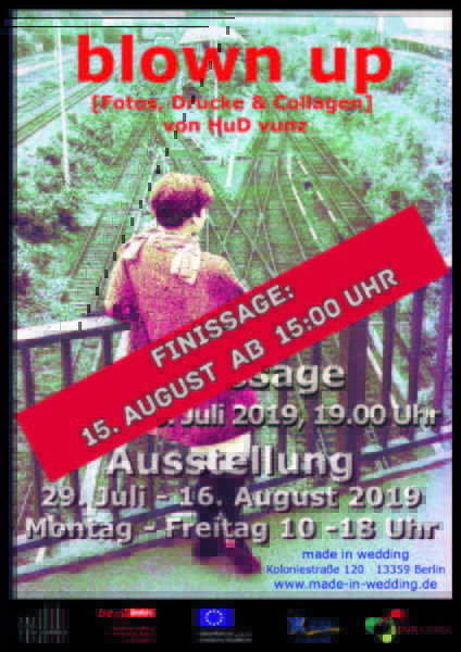 FINISSAGE "blown up" - Fotos, Fotomontagen und Siebdrucke