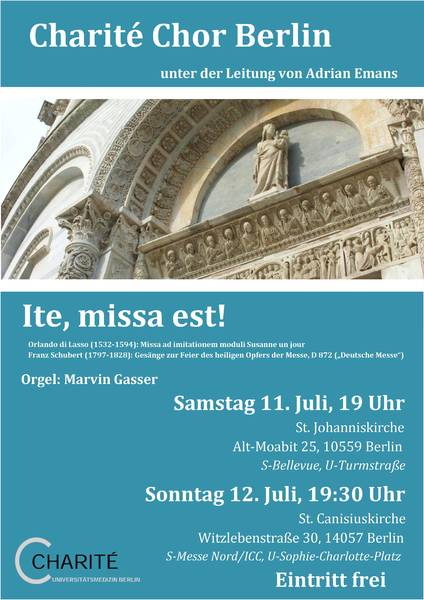 „Ite, missa est!" Sommerkonzerte des Charité Chor Berlin