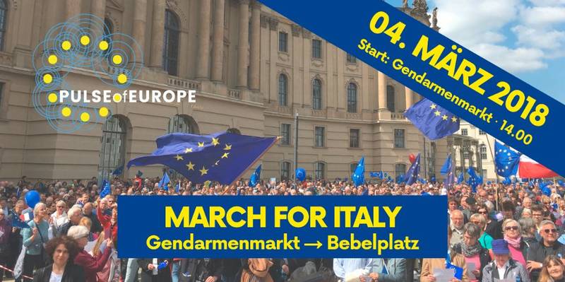 MARCH FOR ITALY  Pulse of Europe Berlin