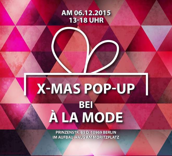 X-MAS POP UP, ADVENTSMARKT, VERKAUFSOFFENER SONNTAG 