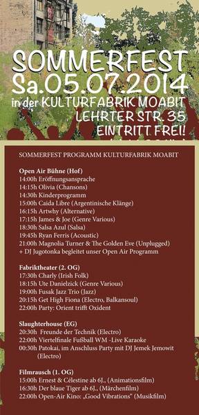 Sommerfest in der Kulturfabrik