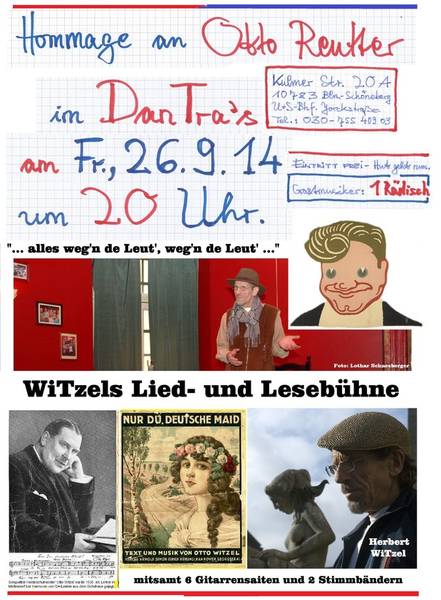 WiTzels Lied- und Lesebühne: "Hommage an Otto Reutter"