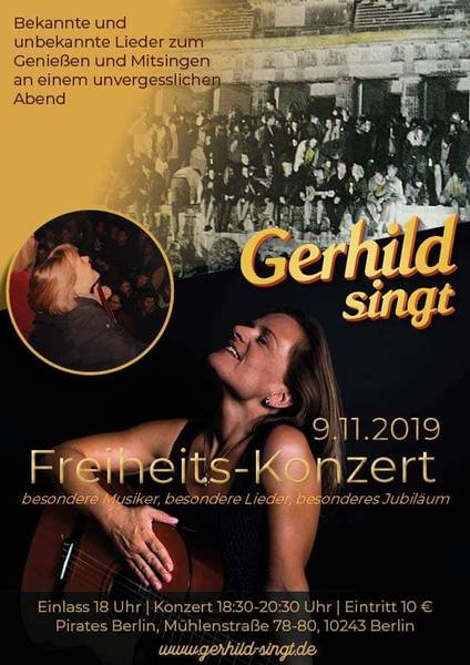 Gerhild singt : Konzert zum Mauerfall im Pirates Berlin