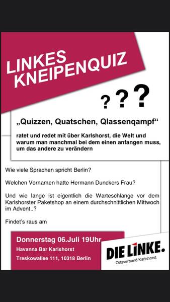 Linkes Kneipenquiz Lichtenberg