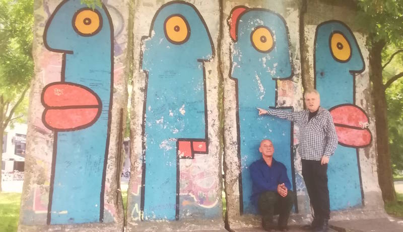 Finissage "Dinosaurier der Street Art -30 Jahre Mauerfall", Kiddy Citny und Thierry Noir