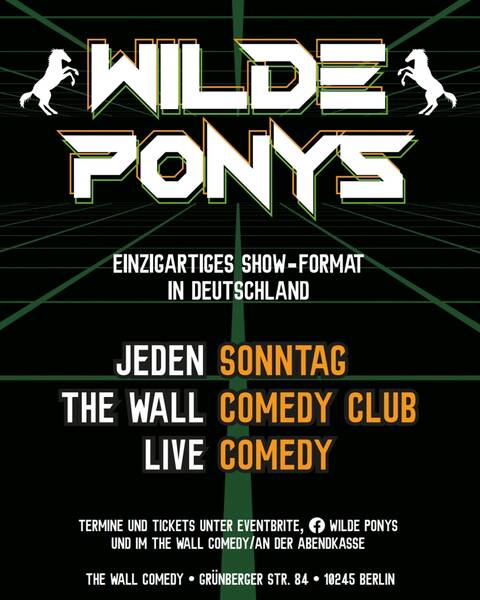 STAND-UP COMEDY vom F`hainsten am Sonntag • F`Hain • 20.00 Uhr • einmaliges Show-Format • @ Wall Comedy Club direkt am Boxhagener Platz || "Wilde Ponys"