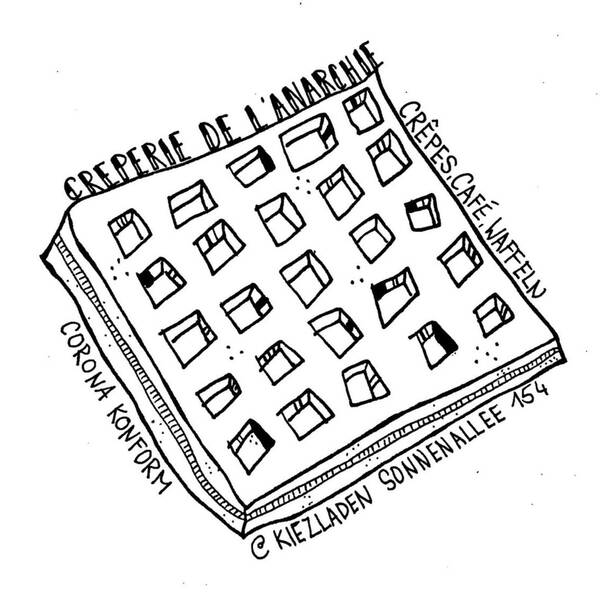 Crêpes, Waffeln, Café, Solidarität
