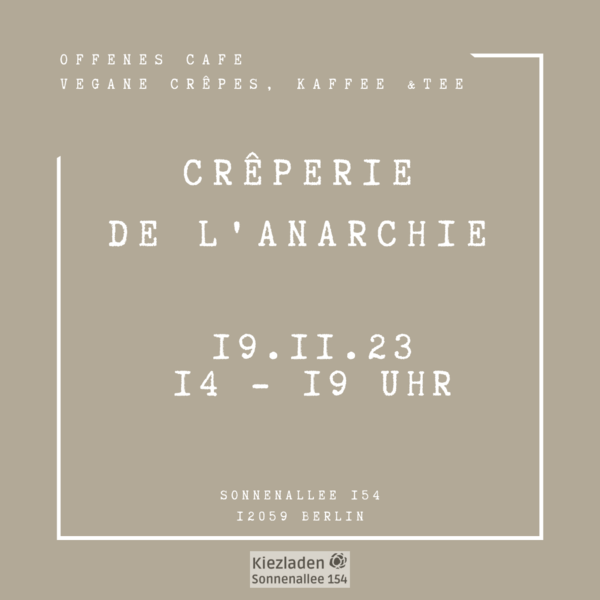 Crêpes, Waffeln, Café gegen Spende