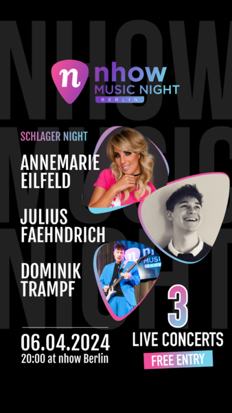  Schlager Night mit Annemarie Eilfeld & Julius Fähndrich @nhow Music Night