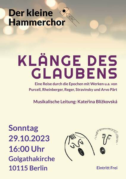 Kammerchorkonzert Klänge des Glaubens
