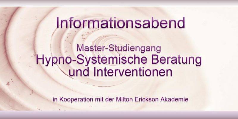 Informationsabend - Masterlehrgang Hypnosystemische Beratung und Interventionen
