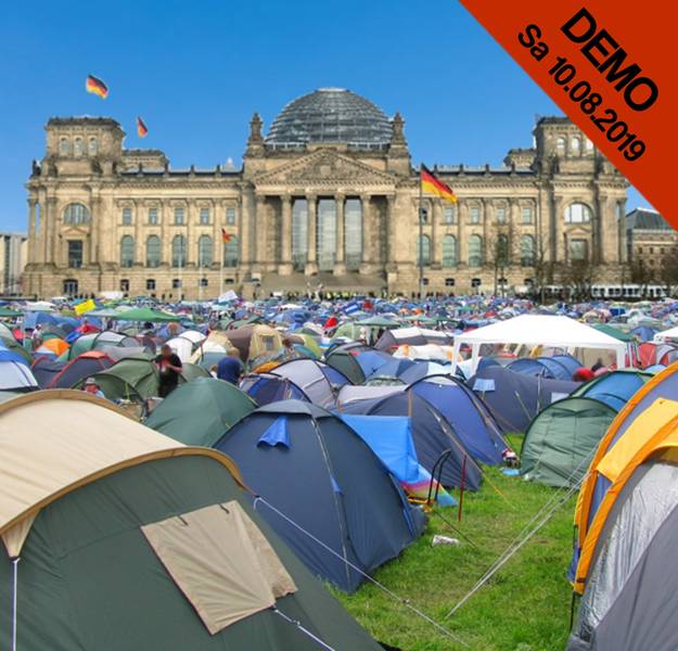 Campen vor dem Reichstag: #DagegenAnCampen
