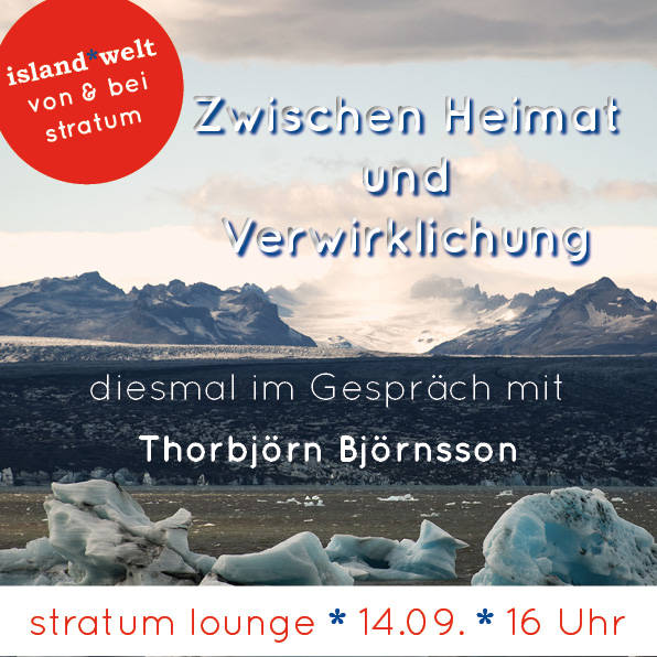 Isländischer Künstler bei island*welt zu Gast auf dem Sofa in der stratum lounge - 14.09. 16:00