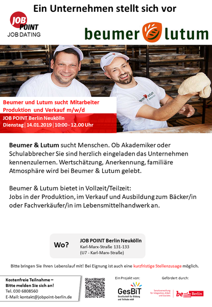 Job Dating mit Beumer und Lutum