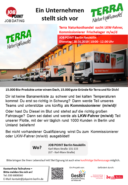 Job Dating mit Terra Naturkosthandel
