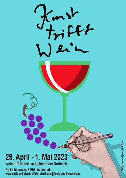 Kunst trifft Wein - Tanz in den Mai rund um den Lichtenrader Dorfteich