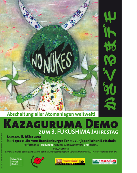 Kazaguruma-Demo zum Fukushima-Jahrestag