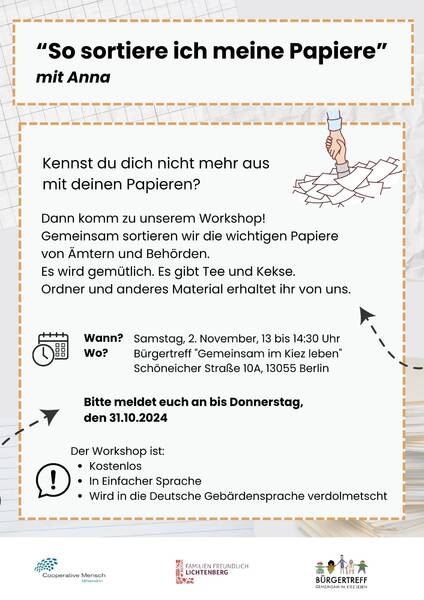 “So sortiere ich meine Papiere” mit Anna