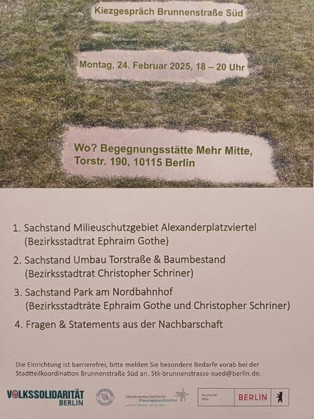 Kiezgespräch Brunnenstraße Süd