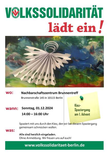 Kiezspaziergang zum 1. Advent