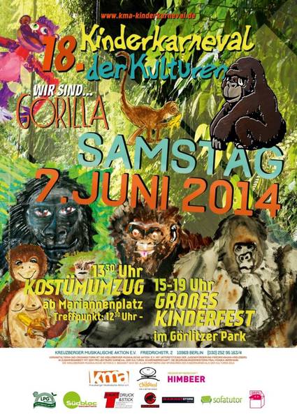 Kinder-Karneval der Kulturen 2014 mit Umzug und Kinderfest