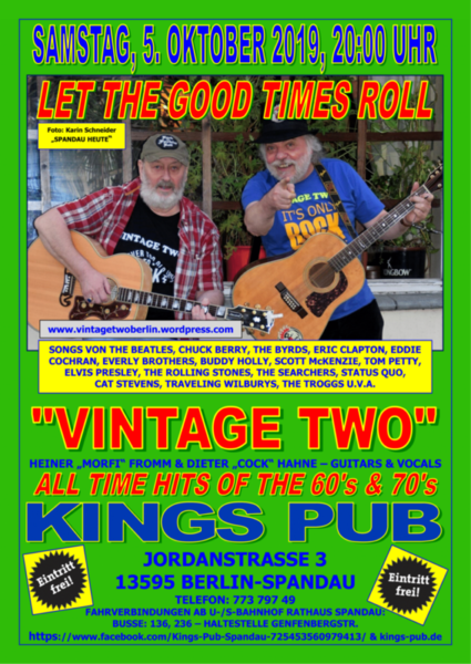 Let the good times roll mit "Vintage Two" - All-Time Hits of the 60's & 70's