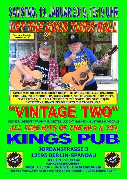 "Vintage Two" - All-Time Hits of the 60's & 70's - im "Kings Pub"
