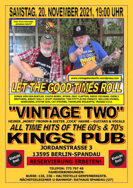 Let The Good Times Roll mit "Vintage Two" - All-Time Hits of the 60's & 70's