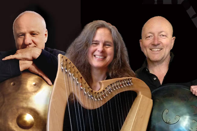 Konzert mit Handpan, Harfe, Gitarre, Percussion