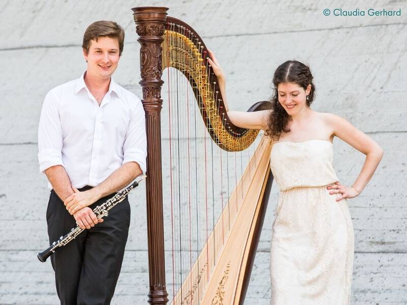 „Klassik mal anders“ – Konzert mit dem Duo Distensione: Jessyca Flemming (Harfe) und Mykyta Sierow (Oboe)