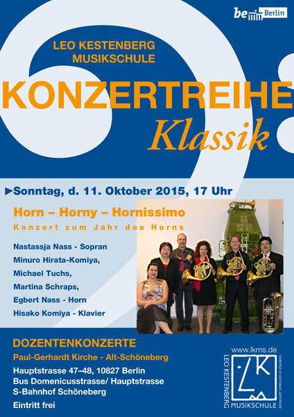 Horn - Horny - Hornissimo: Konzert zum Jahr des Horns