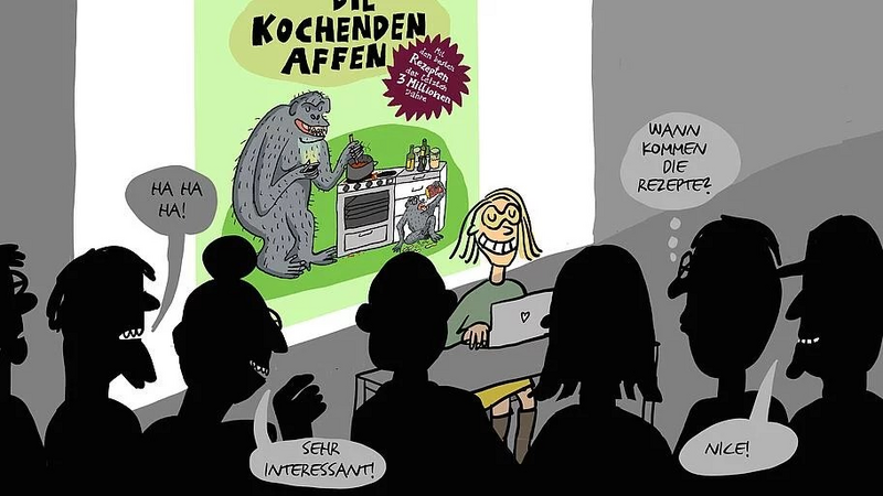 Lesung | "Die kochenden Affen" - mit Tine Steen
