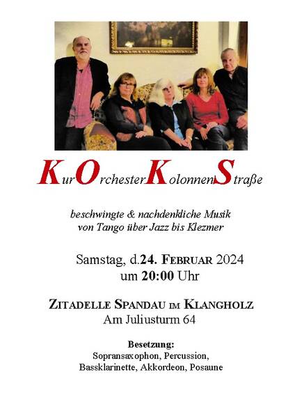 Kur-Orchester-Kolonnen-Straße ( FÄLLT WEGEN KRANKHEIT AUS )