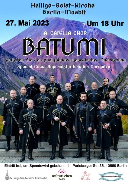 Festival Friedensbrücken: Konzert mit Kristina Gordadze und dem georgischen A-Capella-Ensemble Batumi 