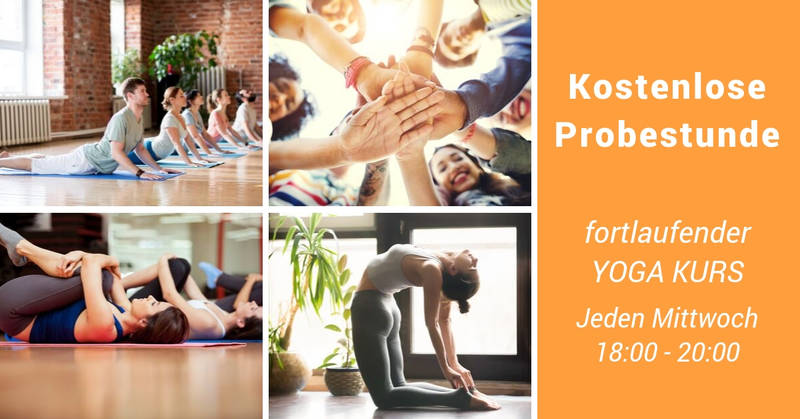 Kostenlose Probestunde Yoga Kurs auf Deutsch