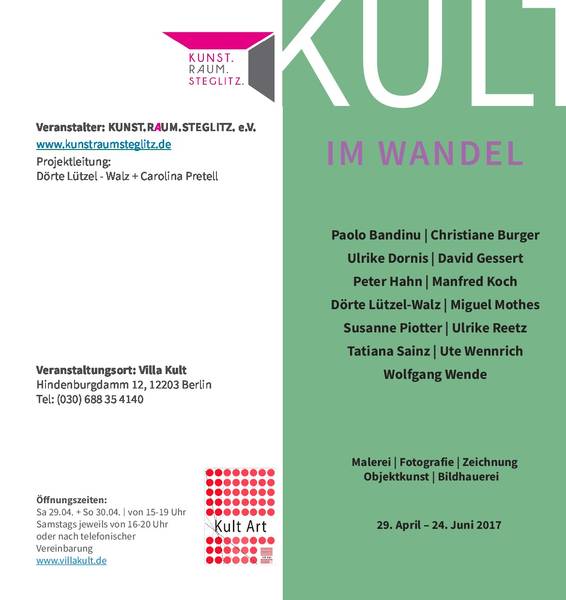 Wolfgang Wende: Wörtersee (Lesung) - Ausstellung KULT im Wandel