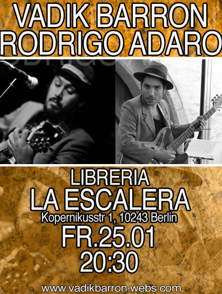 Vadik Barrón + Rodrigo Adaro live in Libreria La Escalera