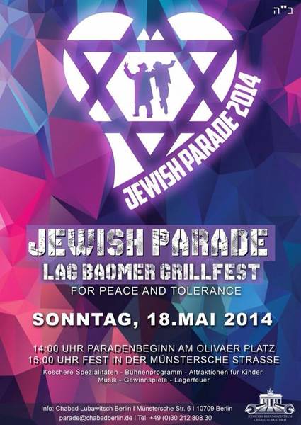 Jewish Parade for Peace and Tolerance + Grillparty