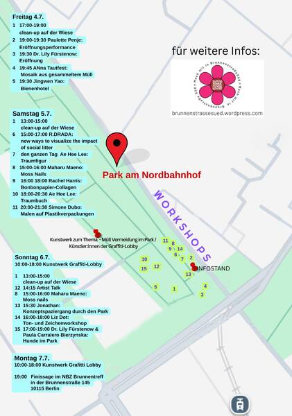 "Et in Arcadia Ego" - Rettet den Park am Nordbahnhof - Kunst+Clean-up